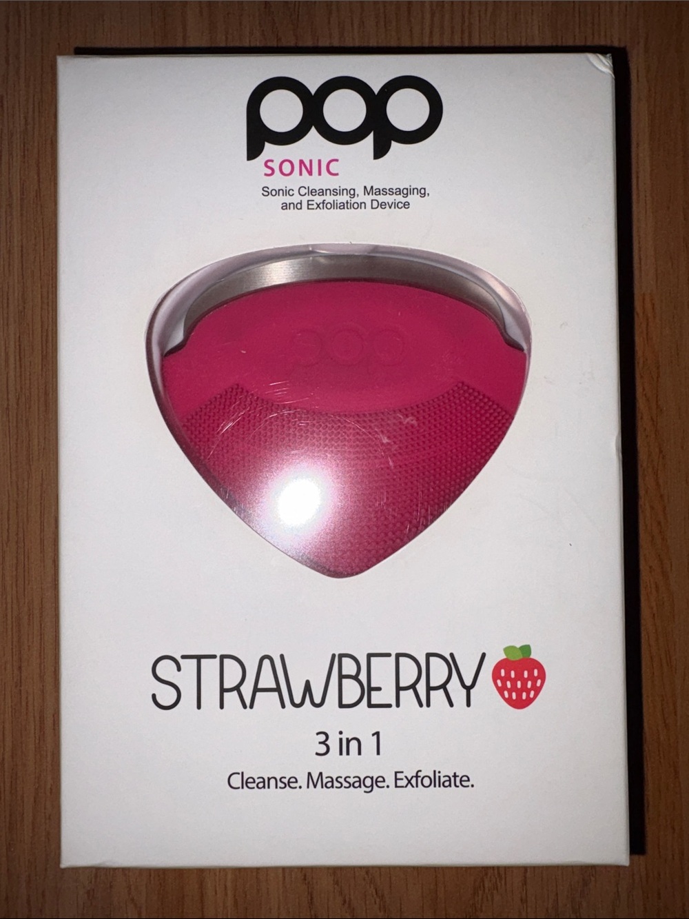 pop Sonic Strawberry 3-in-1 Facial Device - Hot Pink